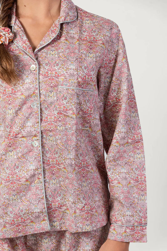 Paloma Bird Pink Pyjama Long Pyjama Set