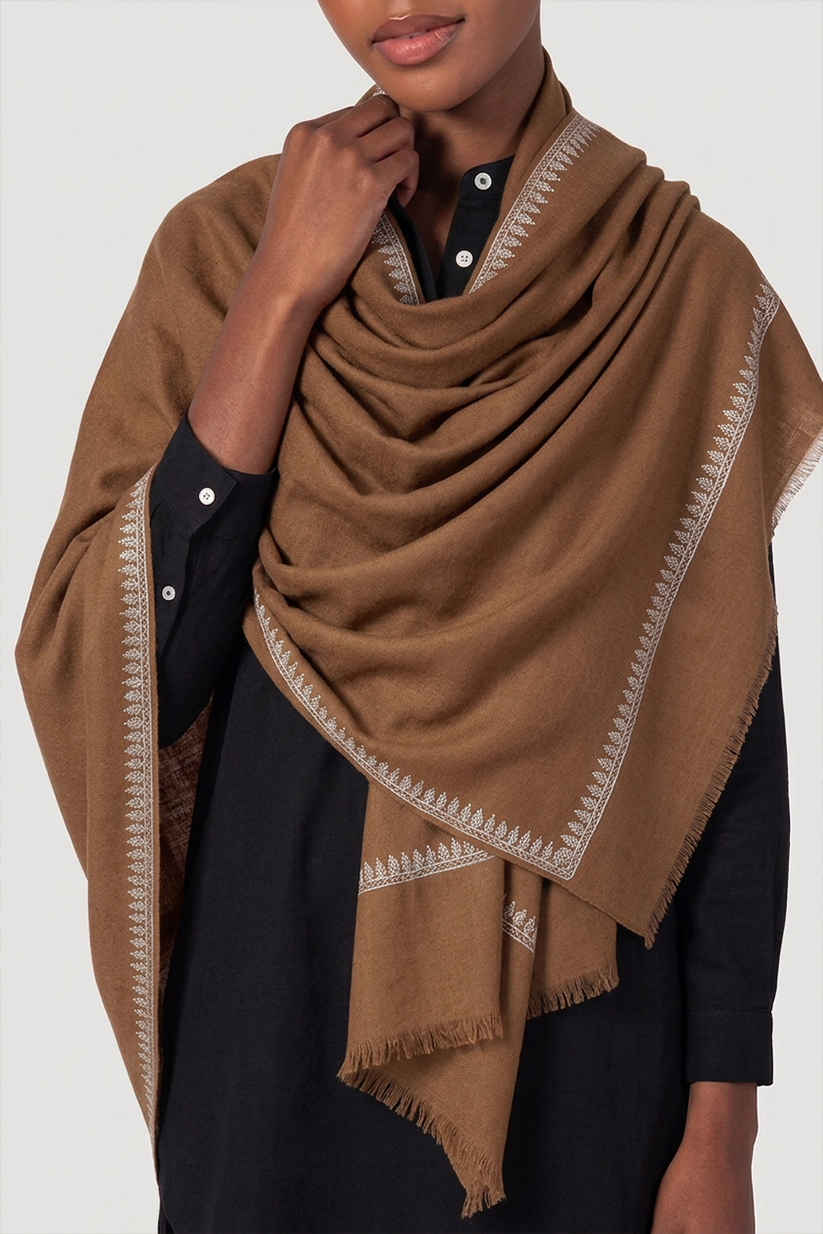 Limited Edition Chocolate Brown Cashmere Scarf