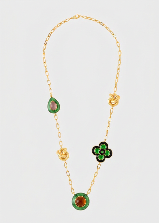Camellia Necklace - Green